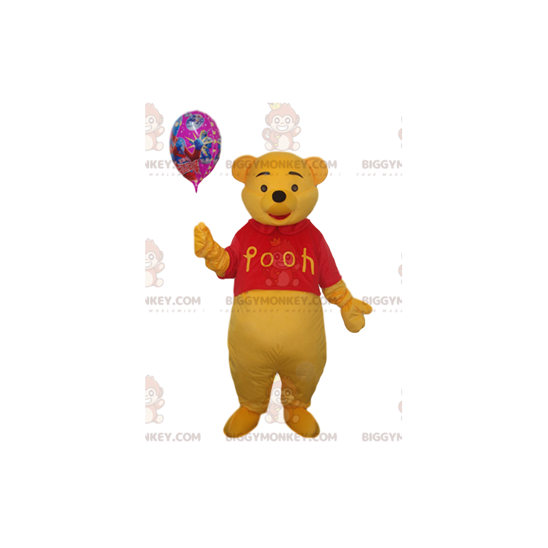 Winnie de Poeh BIGGYMONKEY™ mascottekostuum met ballon -
