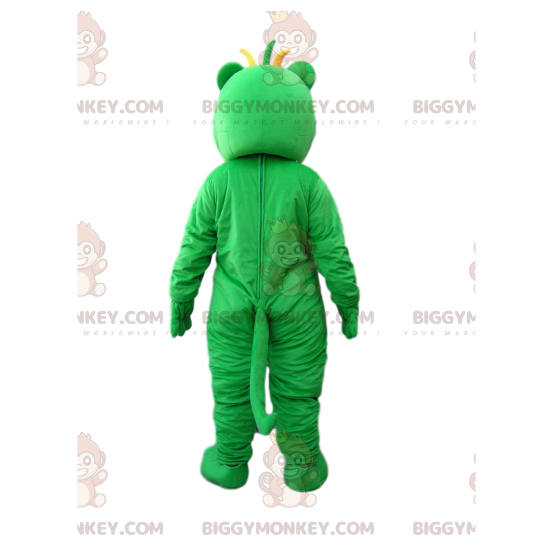 Kostým maskota BIGGYMONKEY™ veselého malého zeleného a žlutého