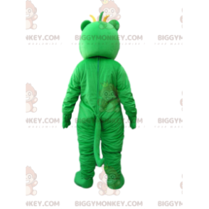BIGGYMONKEY™ mascottekostuum van hilarisch klein groen en geel