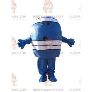 BIGGYMONKEY™ Costume da mascotte Personaggio blu con benda