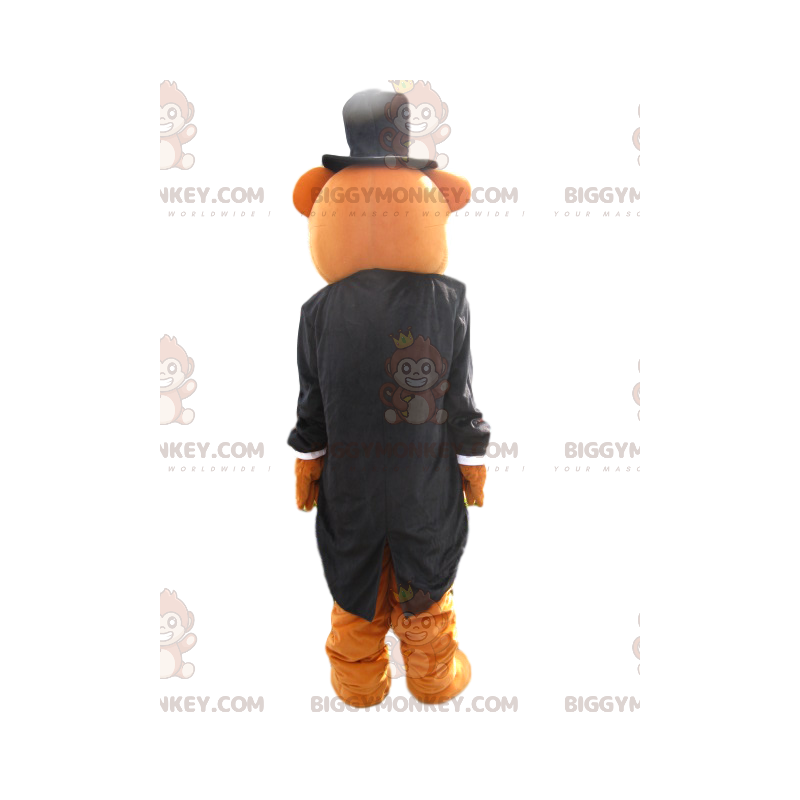 Costume da mascotte da orso bruno BIGGYMONKEY™ con giacca frac