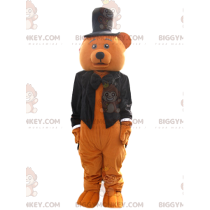 Costume de mascotte BIGGYMONKEY™ d'ours marron avec une veste