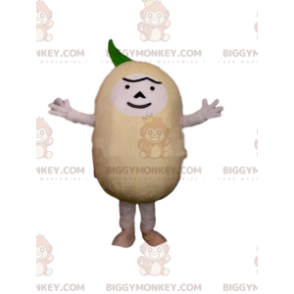 BIGGYMONKEY™ Mascot Costume Cream Character med grön puff -