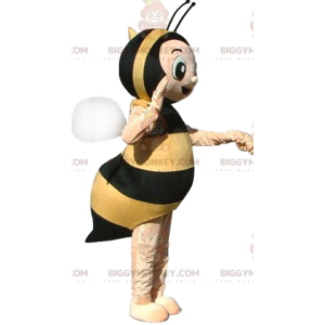 Very happy bee BIGGYMONKEY™ mascot costume. bee costume –