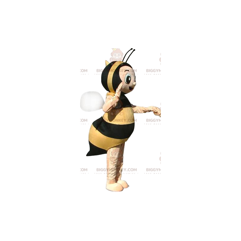 Very happy bee BIGGYMONKEY™ mascot costume. bee costume –