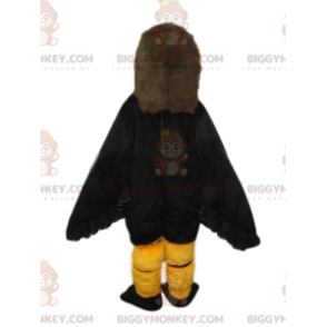 Traje majestoso de mascote de águia marrom BIGGYMONKEY™.