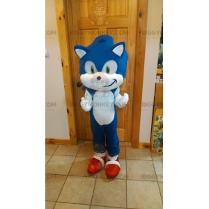 Traje de mascote BIGGYMONKEY™ Sonic famoso ouriço azul do