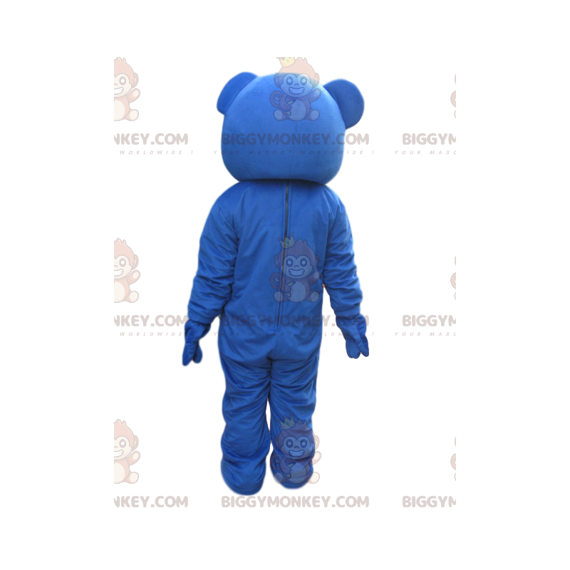BIGGYMONKEY™ maskottiasu Sininen karhukarhu punaisella