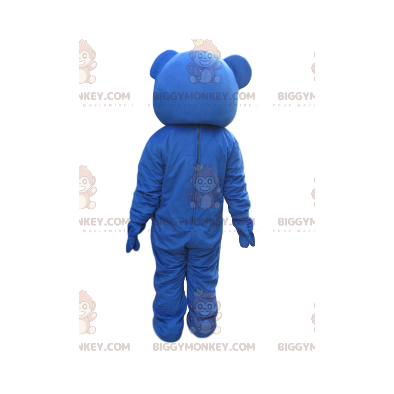 Traje de mascote BIGGYMONKEY™ Urso Azul Urso com Gravata