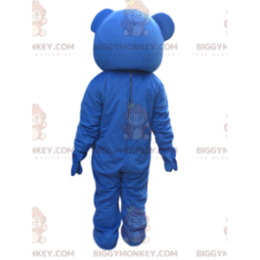 BIGGYMONKEY™ Mascot Costume Blue Bear Bear With Red Bow Tie –