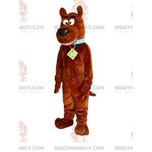 Costume da mascotte Scoubidou marrone BIGGYMONKEY™ con sorriso