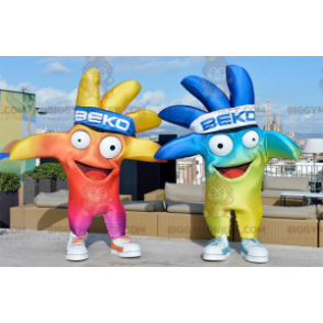 mascot BIGGYMONKEY™s of very colorful giant hands -