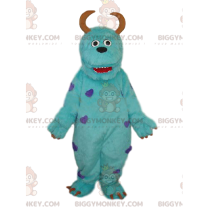 BIGGYMONKEY™ maskotdräkt av Sully, det berömda blå monstret