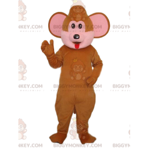 Fantasia de mascote de macaco marrom BIGGYMONKEY™ com orelhas