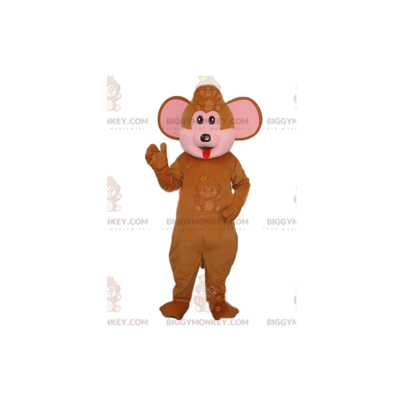Brown Monkey BIGGYMONKEY™ Mascot Costume with Big Ears –