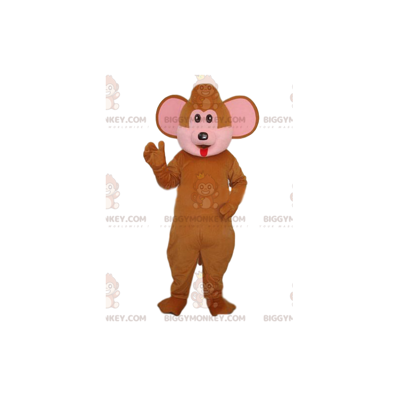 Costume de mascotte BIGGYMONKEY™ de singe marron avec de