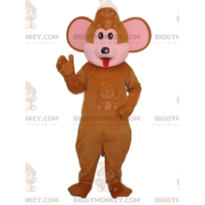 Costume de mascotte BIGGYMONKEY™ de singe marron avec de