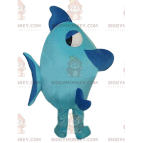 Big Blue Fish BIGGYMONKEY™ Mascot Costume. Blue Fish Costume -