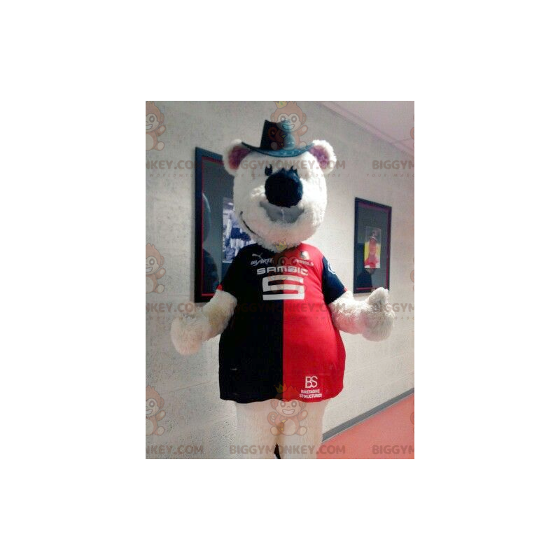 Beige Teddy Bear BIGGYMONKEY™ Mascot Costume with Hat and