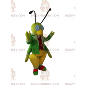 Costume de mascotte BIGGYMONKEY™ de criquet vert avec un