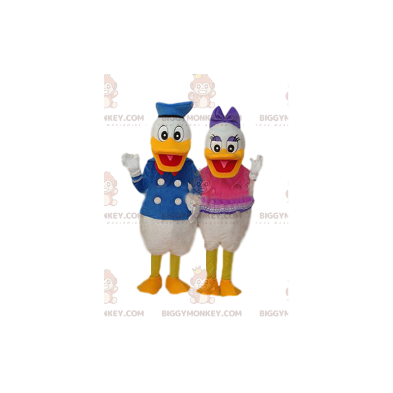 Dúo de disfraces de mascota Donald y Daisy BIGGYMONKEY™ -