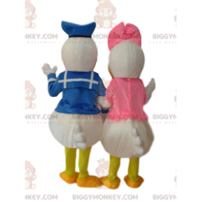 Dúo de disfraces de mascota Donald y Daisy BIGGYMONKEY™ -