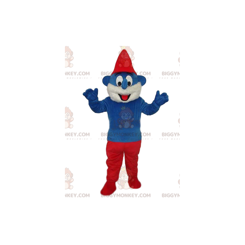 Fato de mascote Papa Smurf com Nariz Grande BIGGYMONKEY™ –