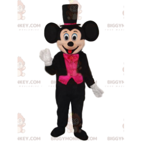 Kostým Mickey Mouse BIGGYMONKEY™ maskota s černým a fuchsiovým