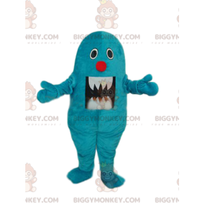Traje de mascote de Monstro Azul com Dentes Grandes