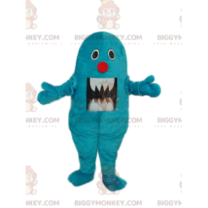 BIGGYMONKEY™ Kleines blaues Monster mit großen Zähnen