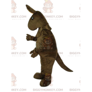 Fato de mascote de canguru castanho BIGGYMONKEY™. fantasia de