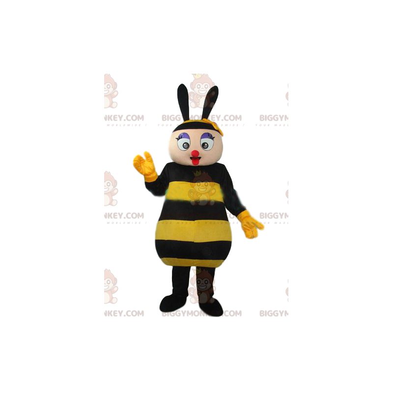 Costume de mascotte BIGGYMONKEY™ d'abeille trop coquette.