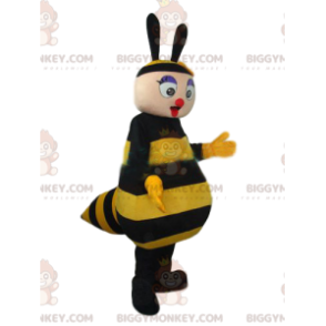 Traje de mascote de abelha BIGGYMONKEY™ muito fofo. fantasia de