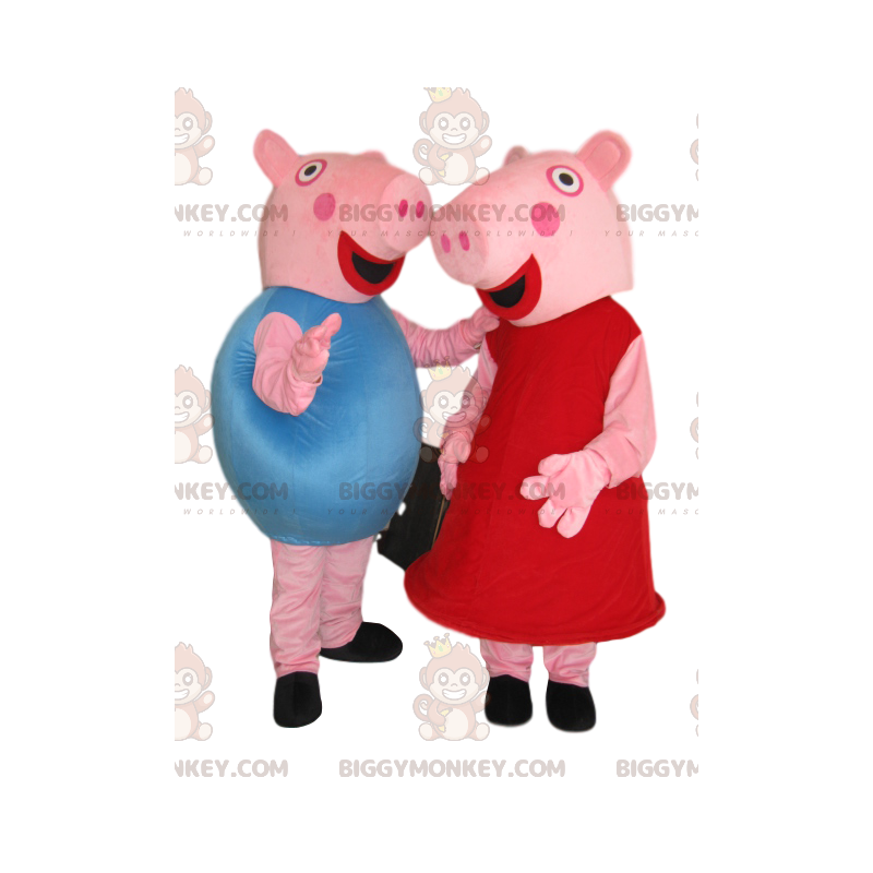 Duo de costume de Peppa Pig et George Pig - Biggymonkey.com