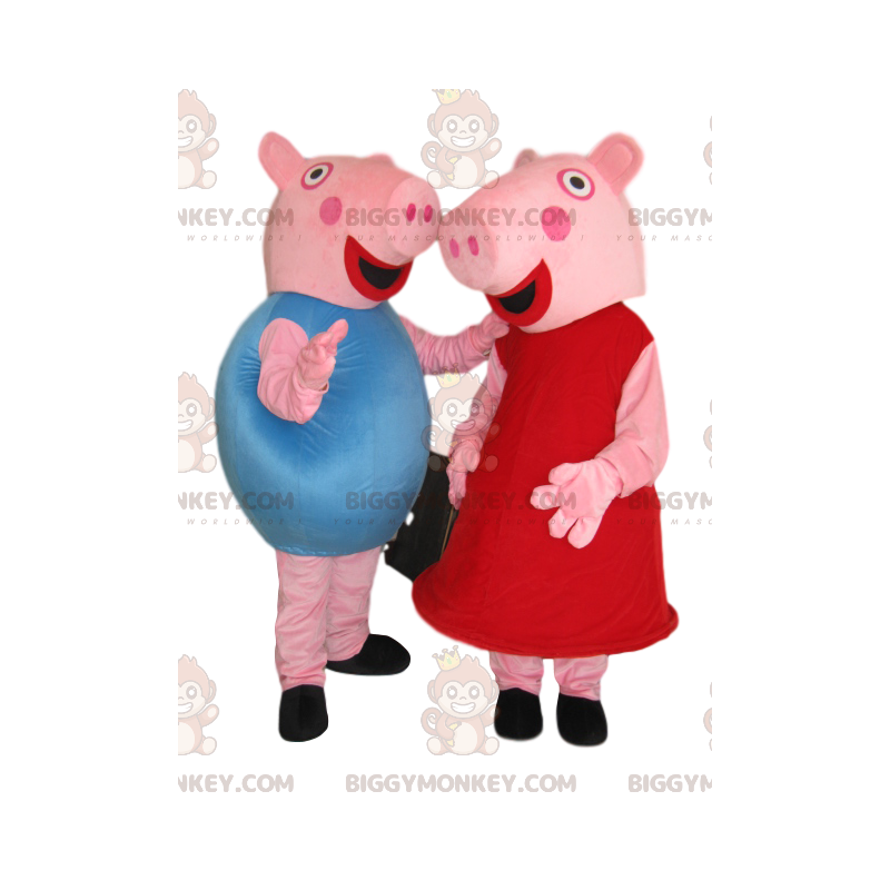 Dúo de disfraces de Peppa Pig y George Pig - Biggymonkey.com