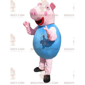 Disfraz de mascota George Pig BIGGYMONKEY™ muy entusiasta -