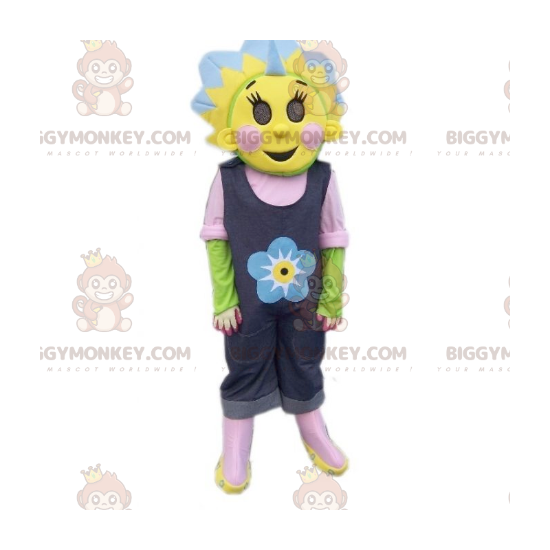 Kleurrijk en bloemen BIGGYMONKEY™ mascottekostuum Zonnebloem