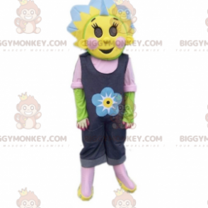 Barevný a květinový kostým maskota BIGGYMONKEY™ Slunečnicový
