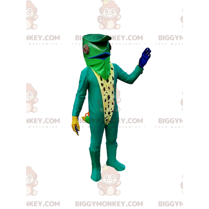 Chameleon BIGGYMONKEY™ maskottiasu. Kameleontti puku -