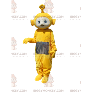 BIGGYMONKEY™ maskotdräkt av Laa-laa den gula Teletubby. Laa Laa