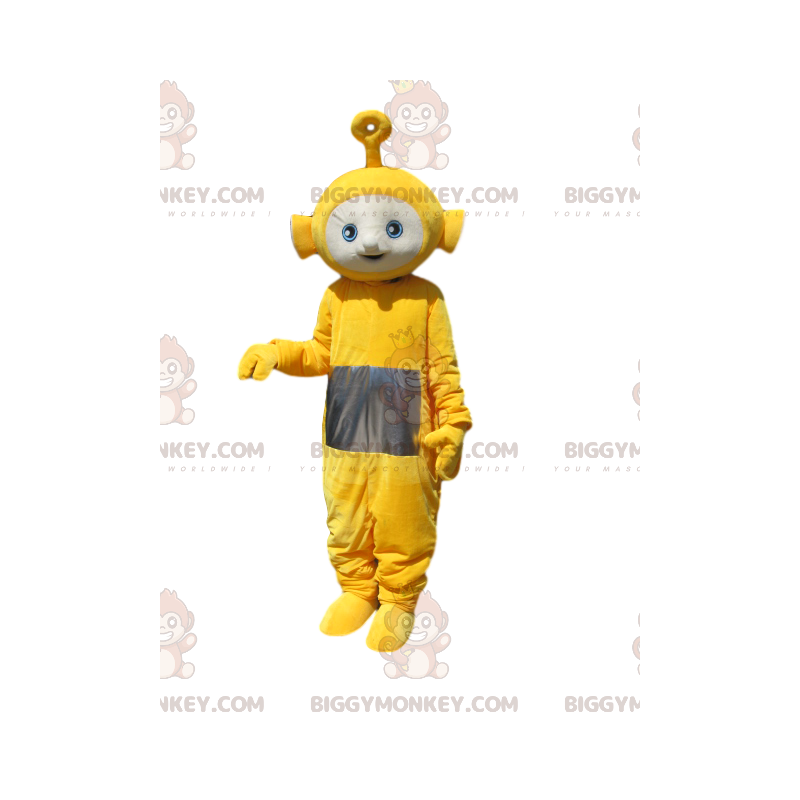 Costume de mascotte BIGGYMONKEY™ de Laa-laa le Teletubby jaune.