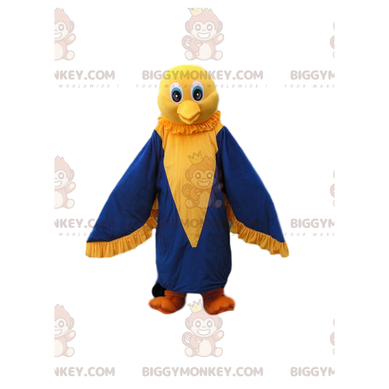 Bonito disfraz de mascota BIGGYMONKEY™ de pajarito amarillo y