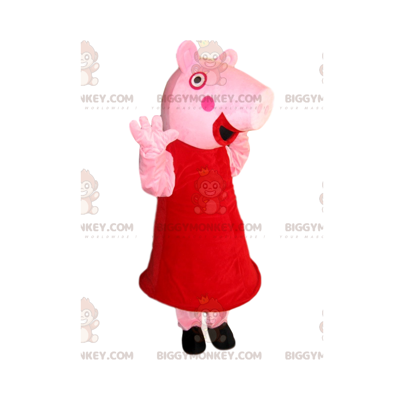 BIGGYMONKEY™ Maskottchenkostüm von Peppa Pig. Peppa Wutz-Kostüm