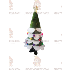 BIGGYMONKEY™ Weihnachtsbaum-Maskottchen-Kostüm mit goldenem