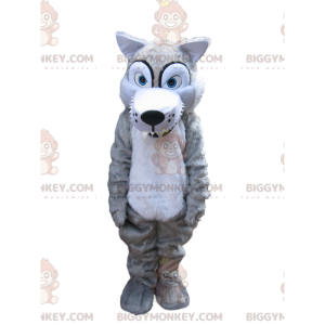 Gruseliger grauer Wolf mit großen Zähnen BIGGYMONKEY™