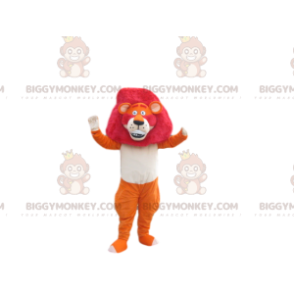 Costume de mascotte BIGGYMONKEY™ de lion orange avec une