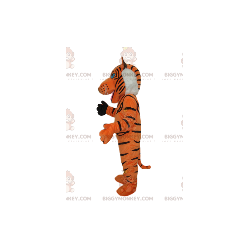 Tiger BIGGYMONKEY™ Mascot Costume with White Mane –