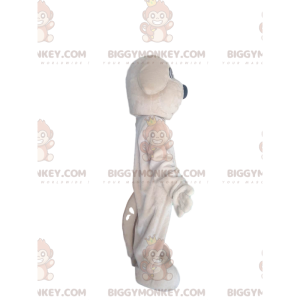 BIGGYMONKEY™ Costume da mascotte Cane bianco con grande muso