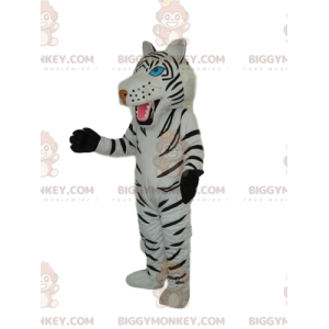 Costume de mascotte BIGGYMONKEY™ de tigre blanc avec de beaux