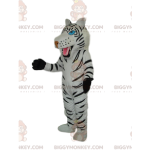 Costume de mascotte BIGGYMONKEY™ de tigre blanc avec de beaux